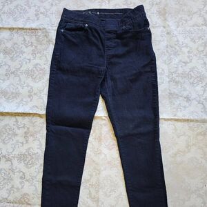 Levi's Jean Pull On Jegging Elastic Waist Super Dark Blue Sz 8